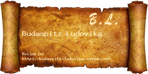 Budaspitz Ludovika névjegykártya